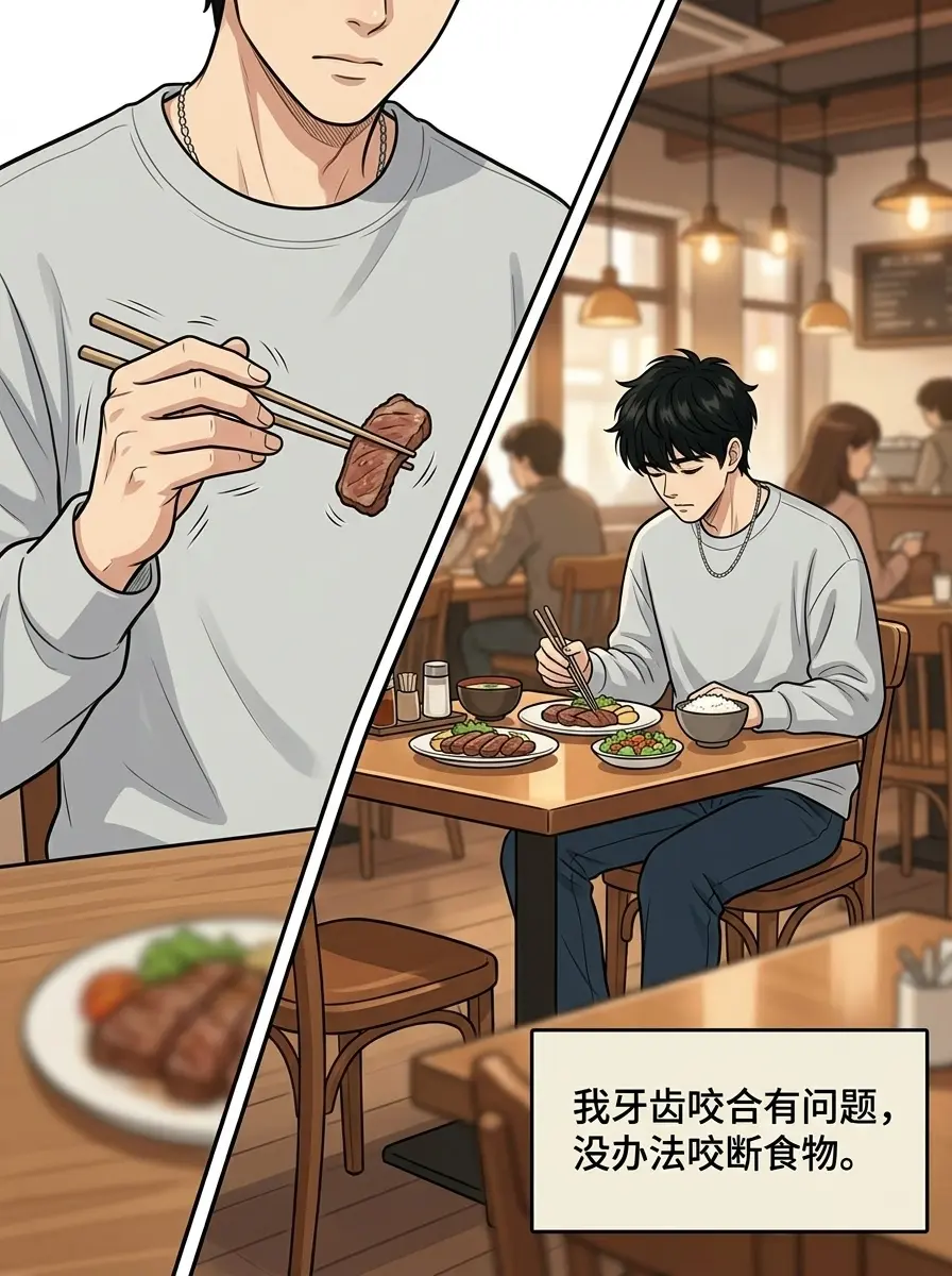 “从来没人在意我吃饭很辛苦 直到遇见了她”