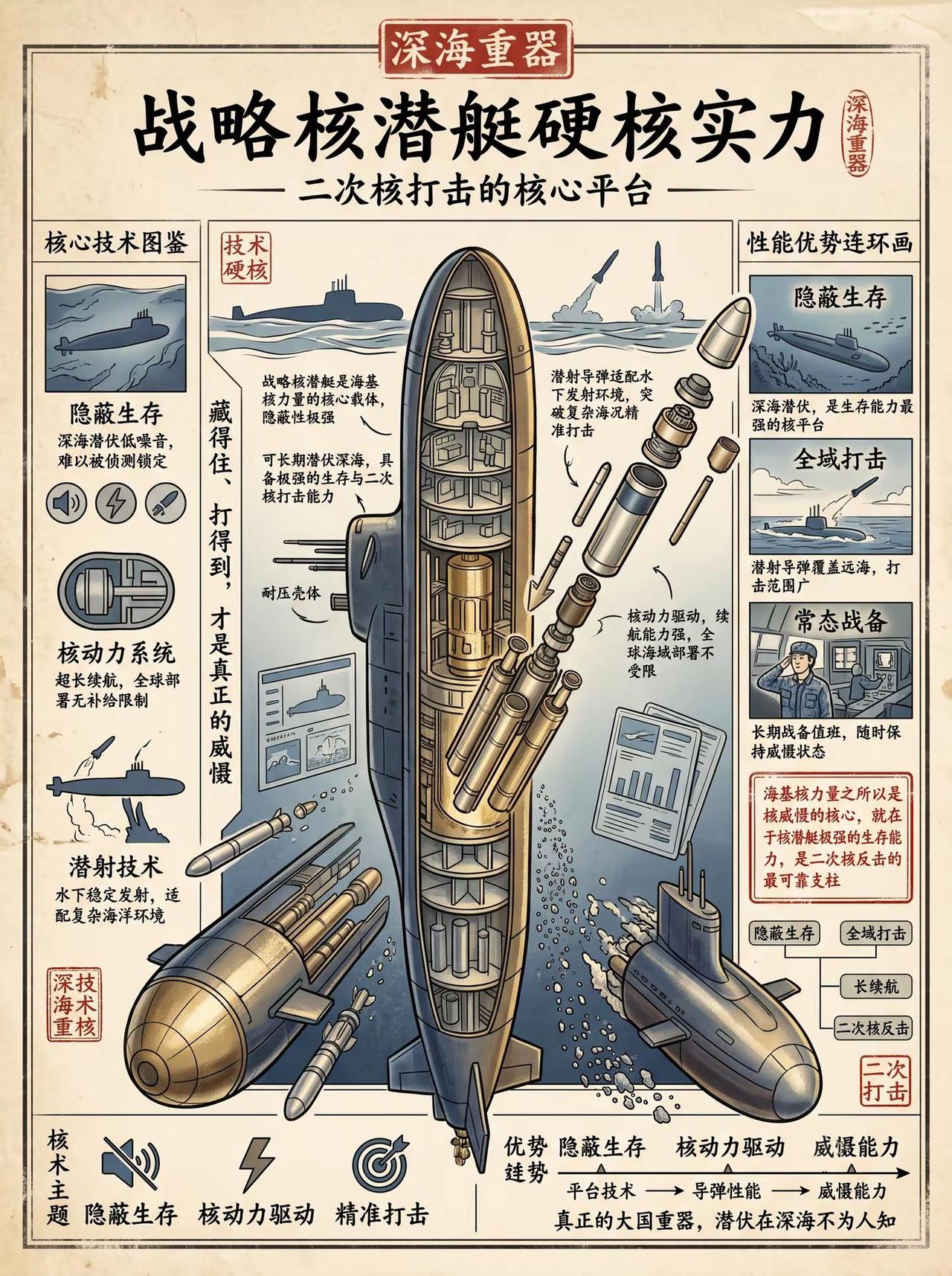 战略压舱石：海基核力量为何是大国底气。战略核力量听起来离普通人很远，其实和我们的