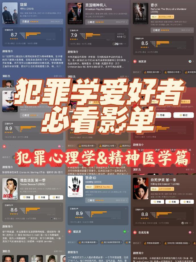 犯罪学】犯罪片合集：精神病态和反社会人格 ​​​