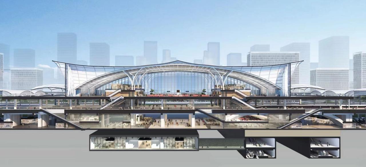 【南沙站项目展厅细节揭秘！】南沙高铁站已经正式开建，不过市民暂时无法一探这个超级