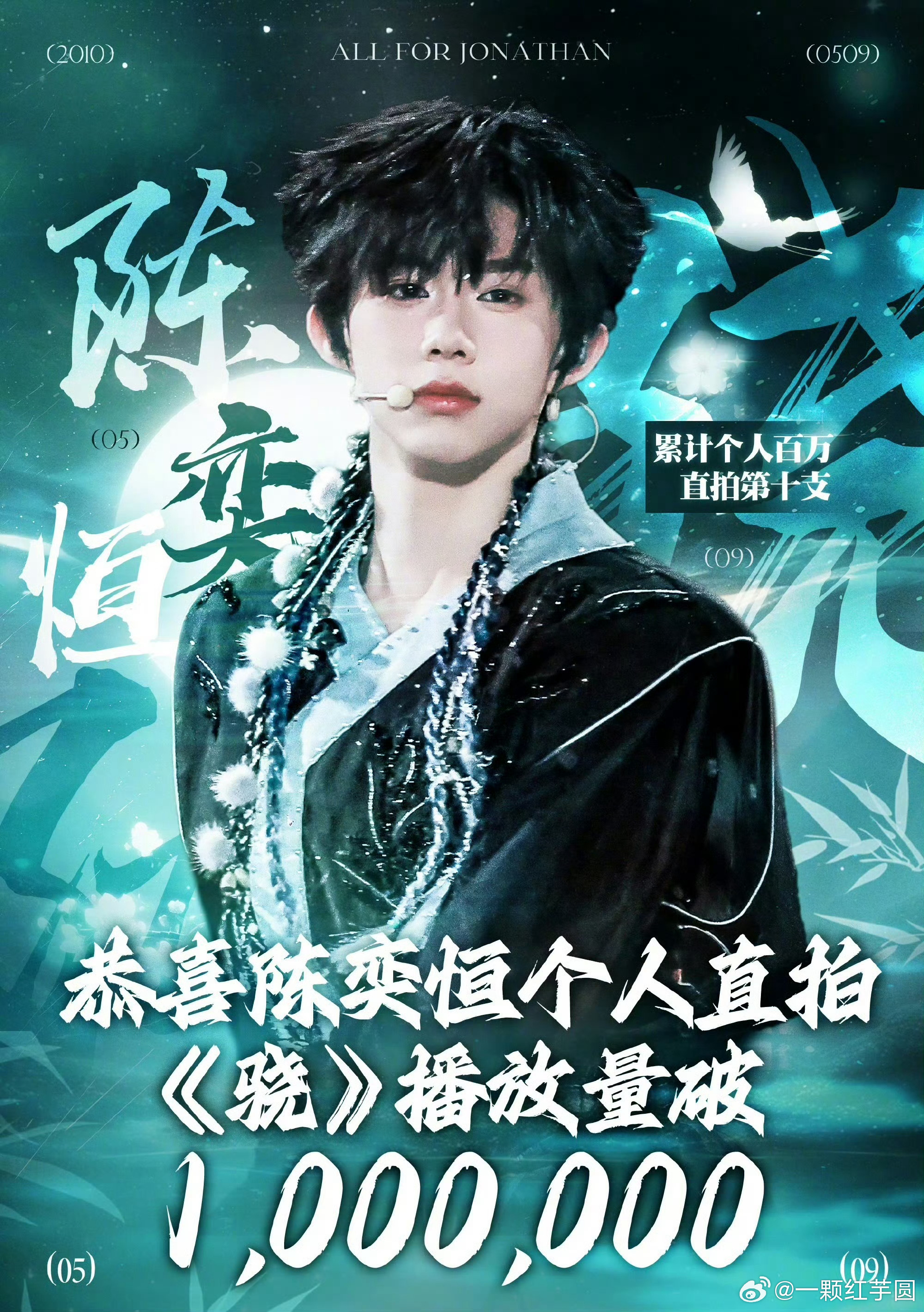 陈奕恒 是四代第一且唯一拥有十支百万直拍的练习生！！这相当权威了