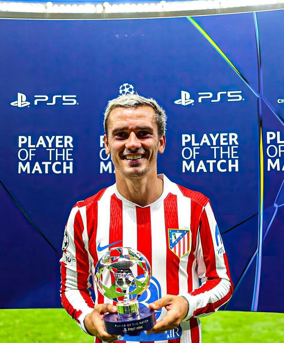 马竞1比1阿森纳本场欧冠官方最佳球员：格列兹曼！！欧冠联赛