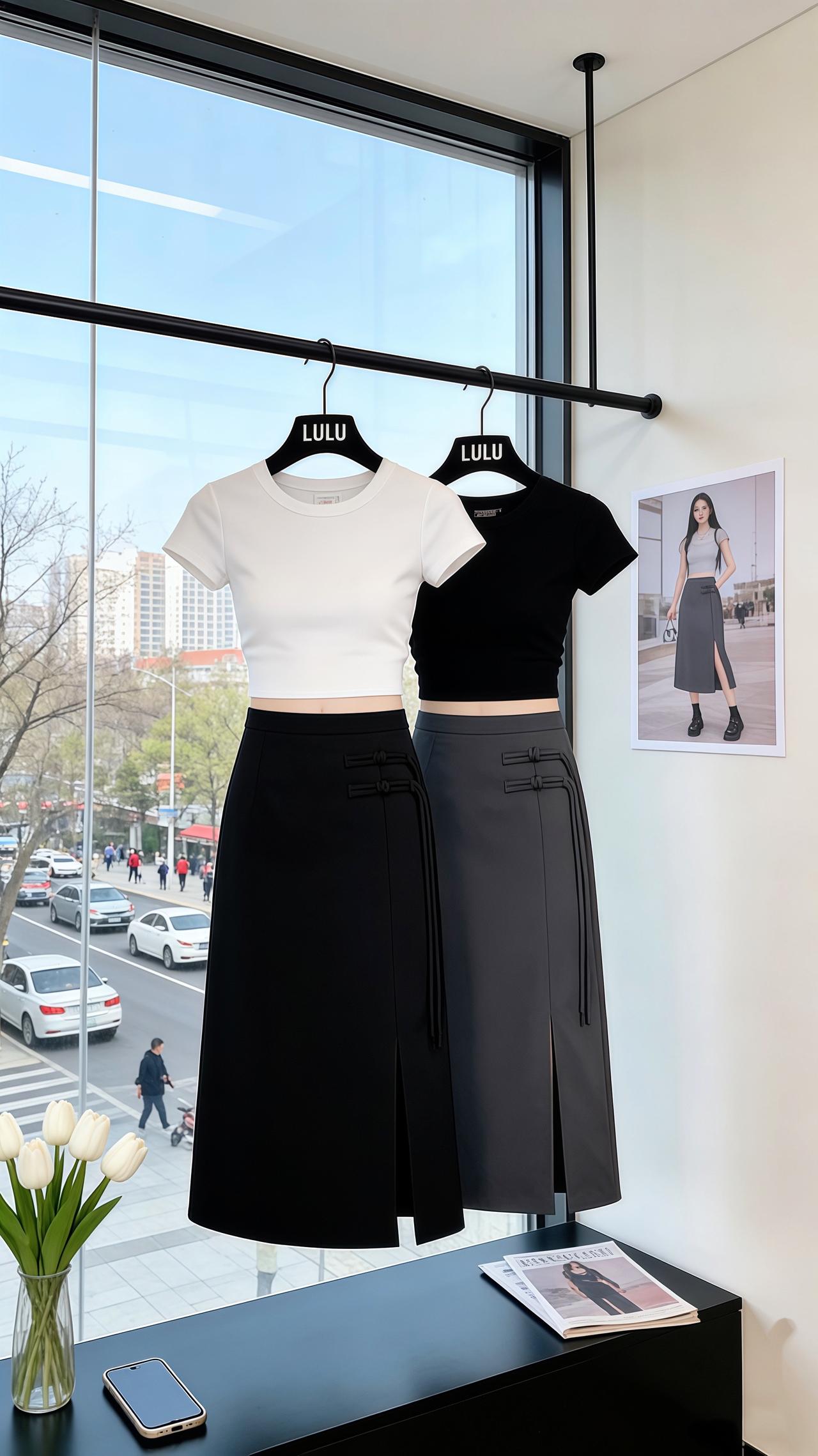 显瘦半身裙 半身裙搭配 显高显瘦显腿长