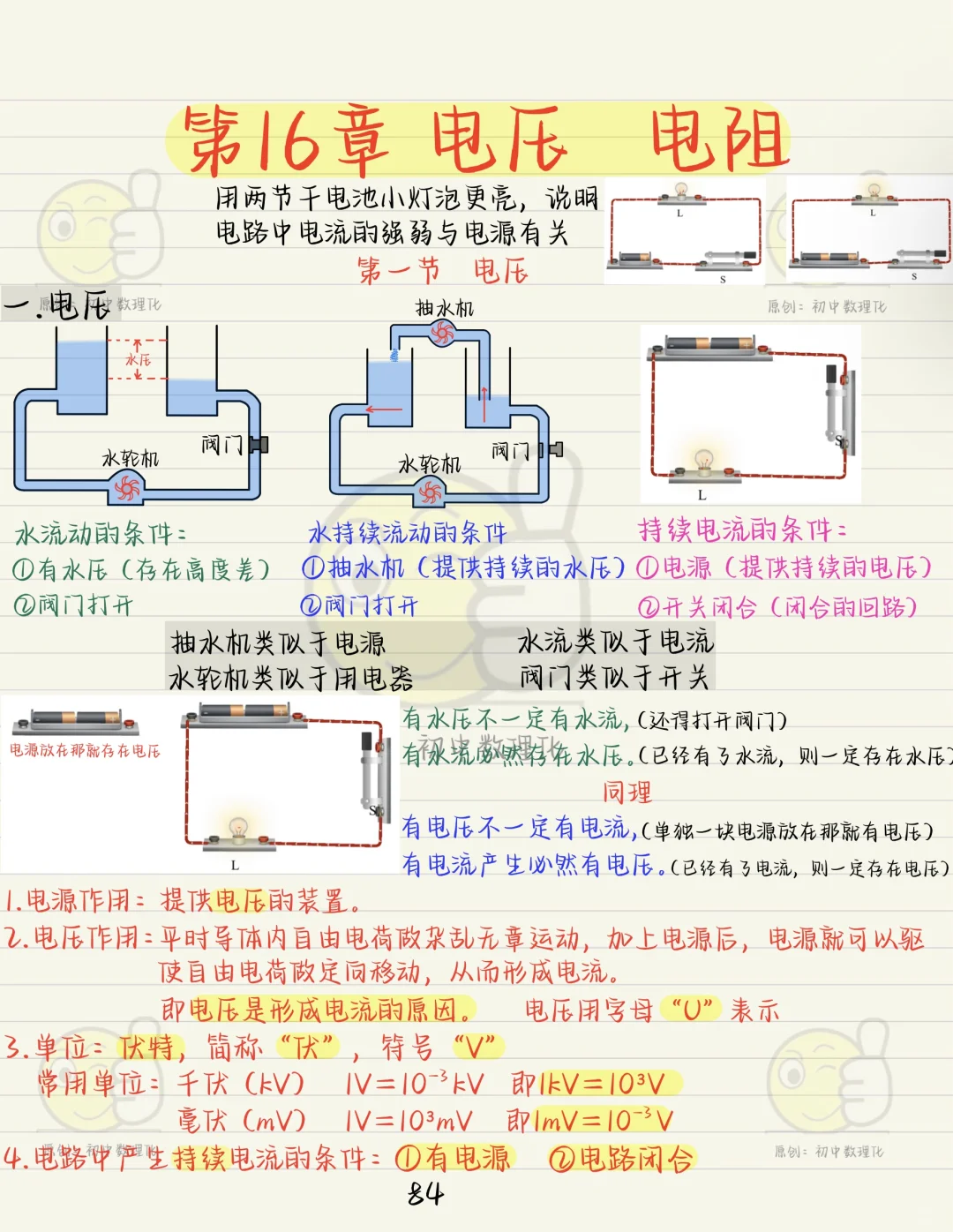 初三电学：一招轻松学会电压，easy❗❗❗