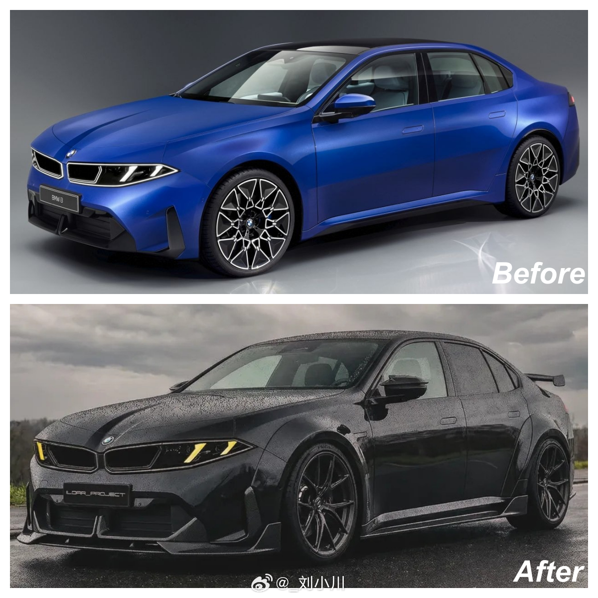 全新一代宝马i3改装案例  以前总说：“宝马不改，不如推下海”，全新一代宝马i3