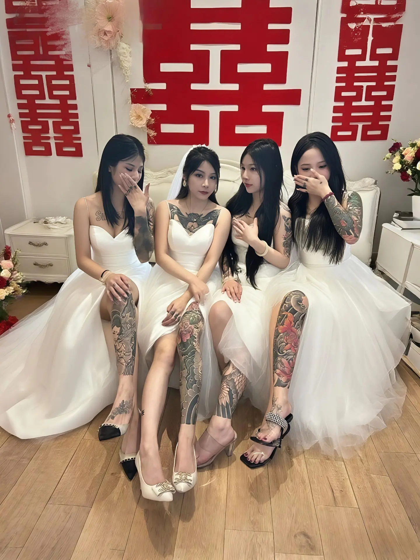 这伴娘团多少有点传统了