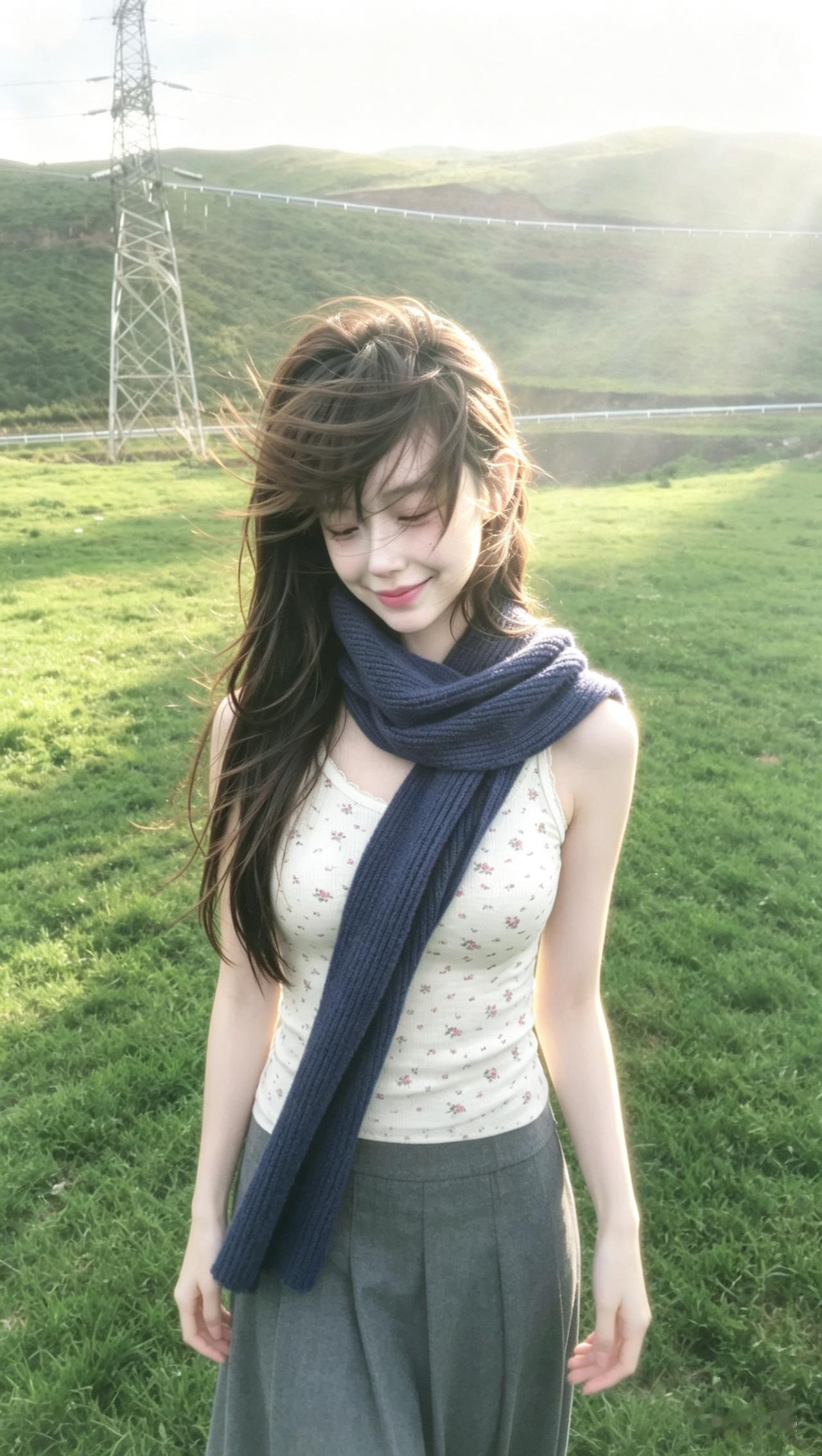 阳光下的少女，真的是温柔与自由并存的美好存在。