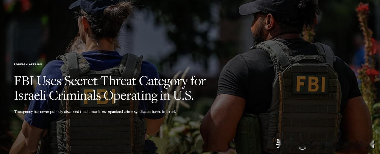 美国联邦调查局（FBI）秘密追踪在美活动的以色列有组织犯罪网络
《美国保守派》的