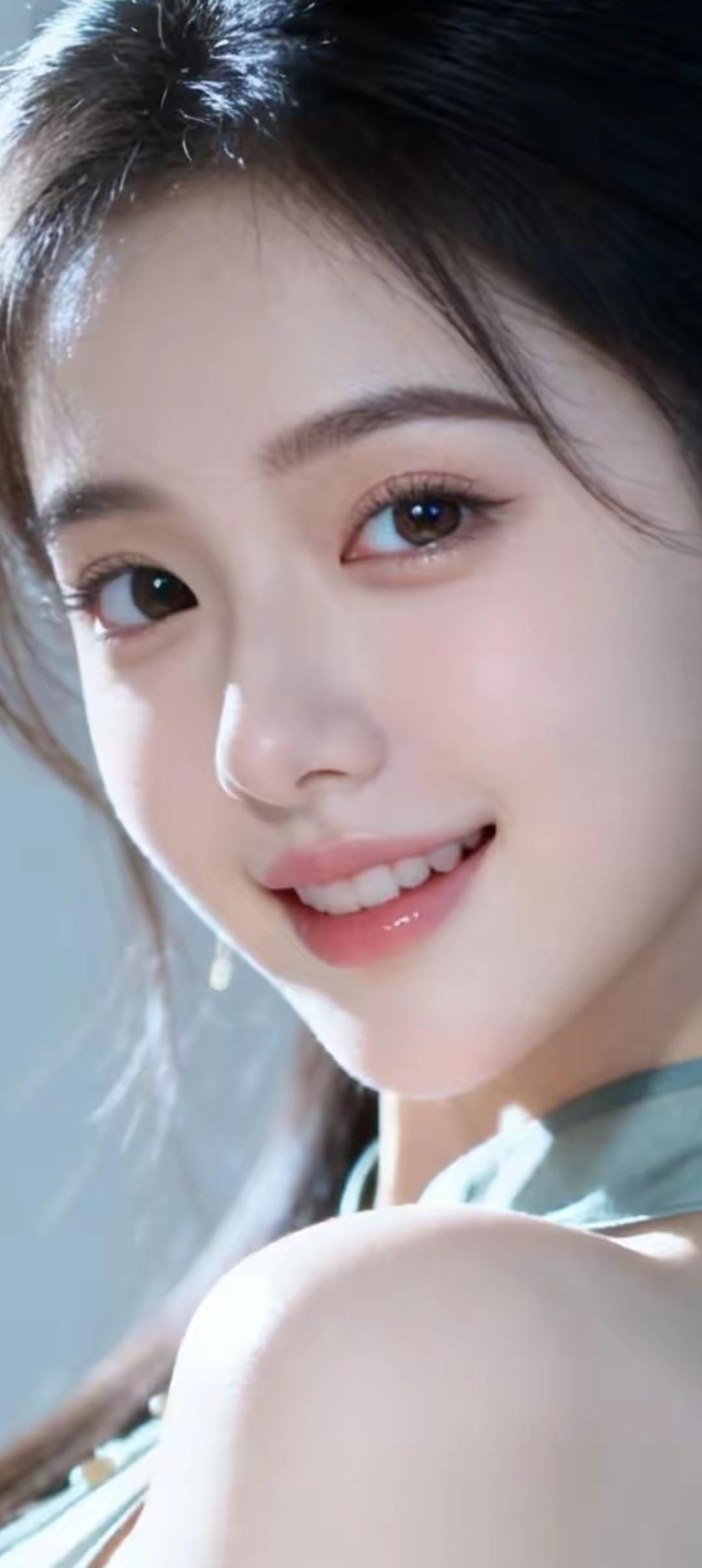 甜美笑容，温柔眼眸，元气满满的一天！🌟✨