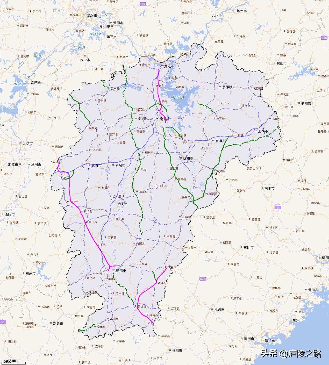 江西2026年计划新开工的高速公路项目重磅来袭！鄱都南高速公路、庐山至南昌高速福