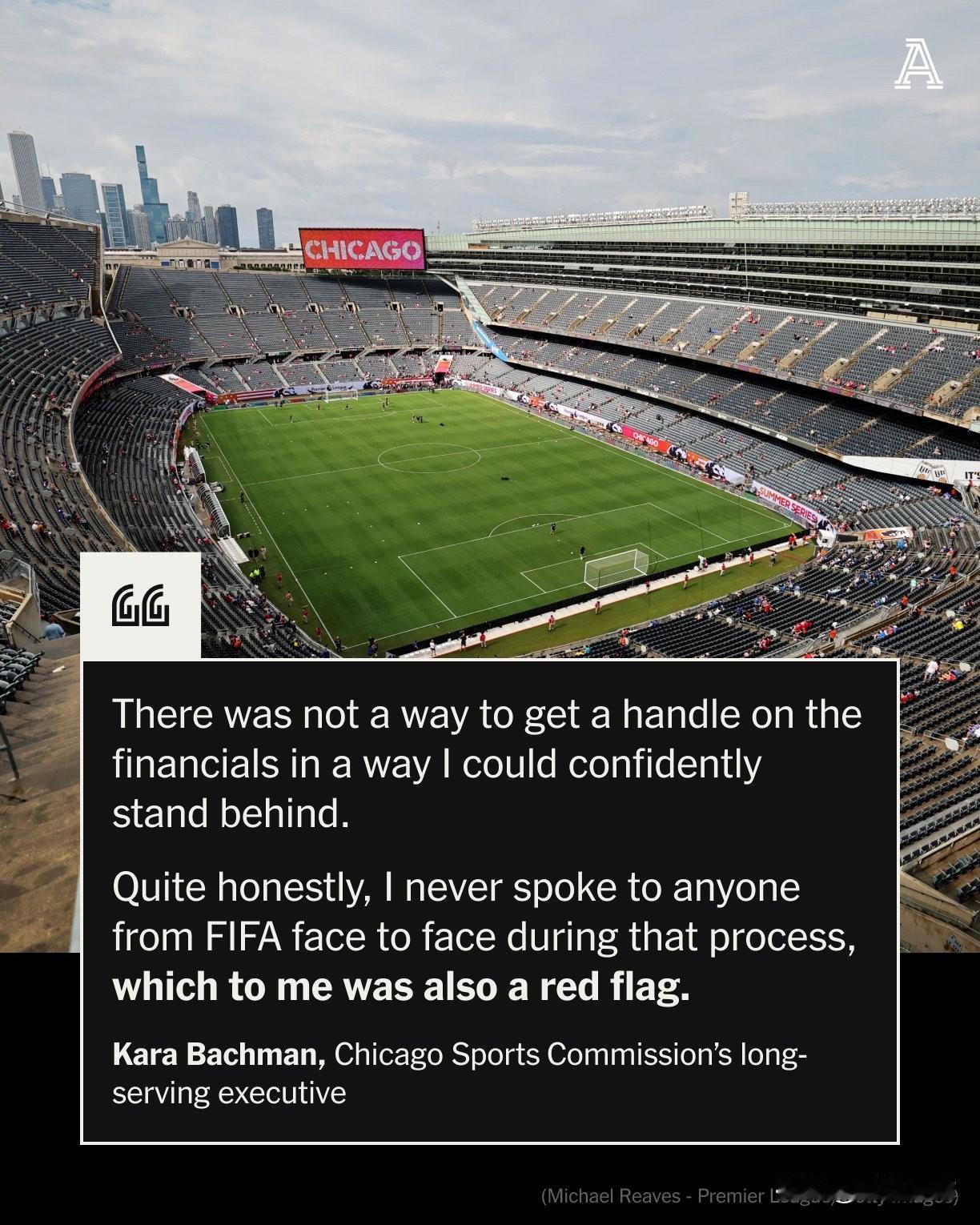 2026年世界杯将在美国11个城市举行。

然而美国人口第三大城市芝加哥却并未被