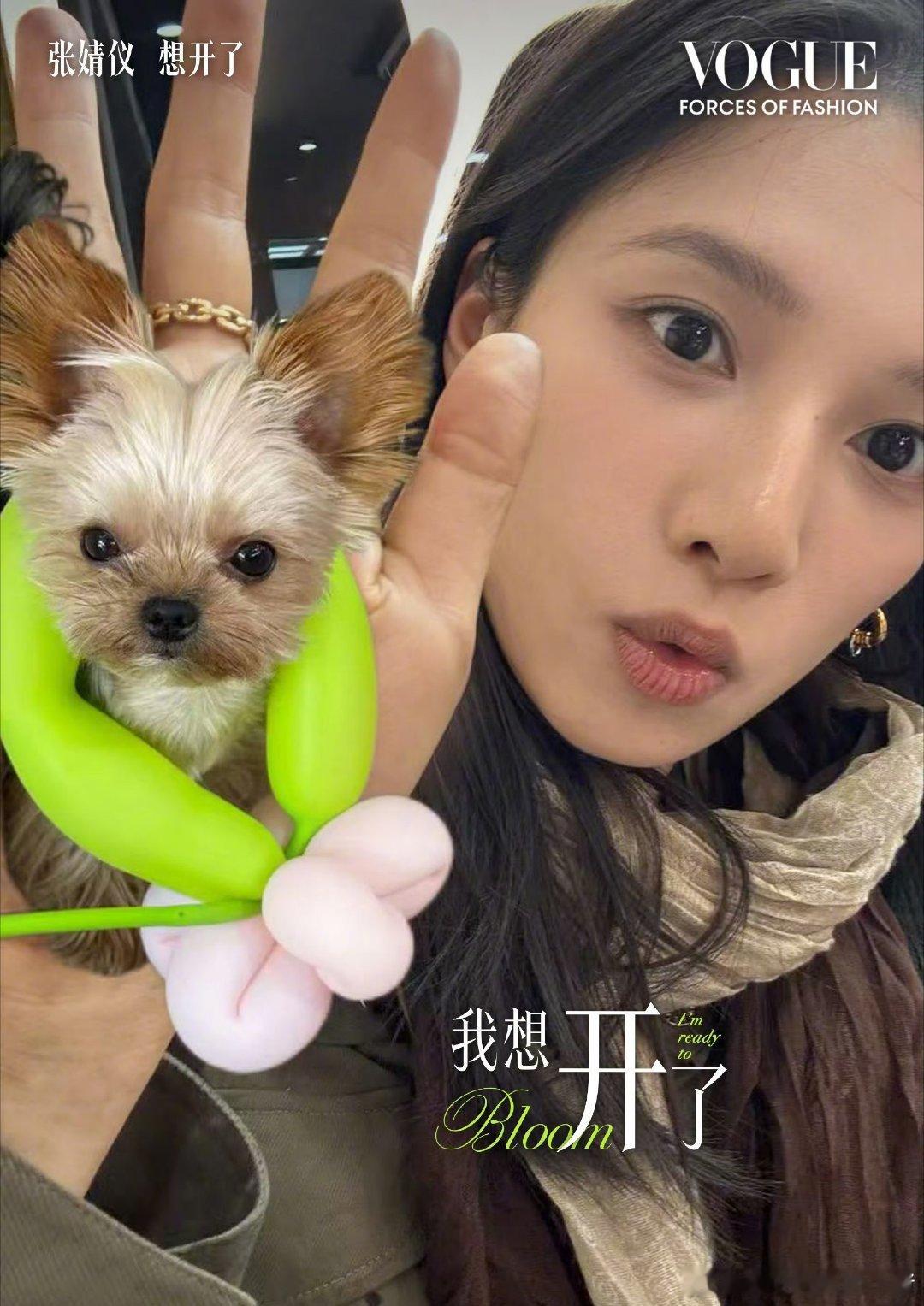 VOGUE 疑似对我很好，张婧仪张凌赫 Lancome 颜霸组合[送花花][送花