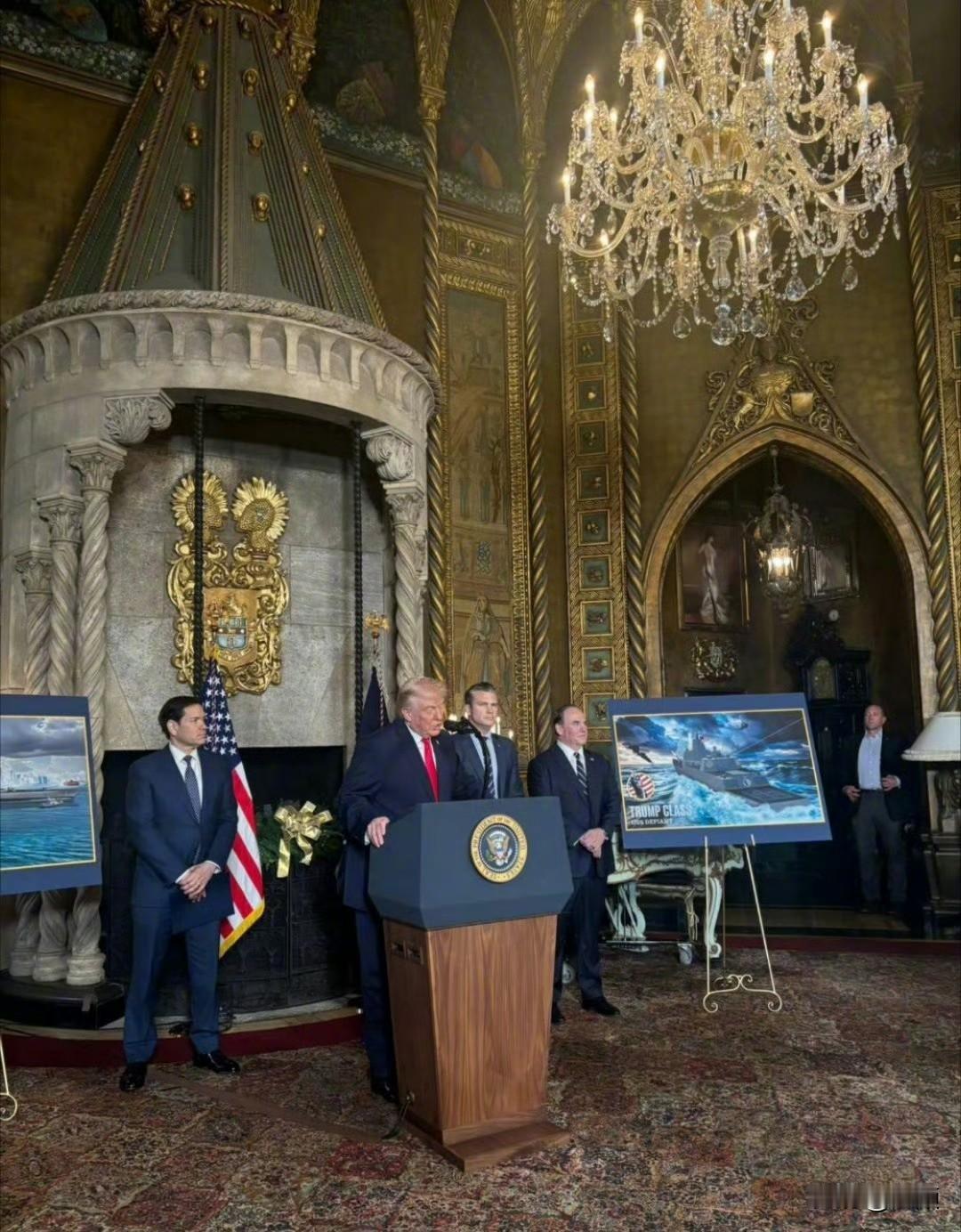 特朗普宣布要造35000吨的导弹战列舰，建造周期两年半，现在图纸已经出来了…
2