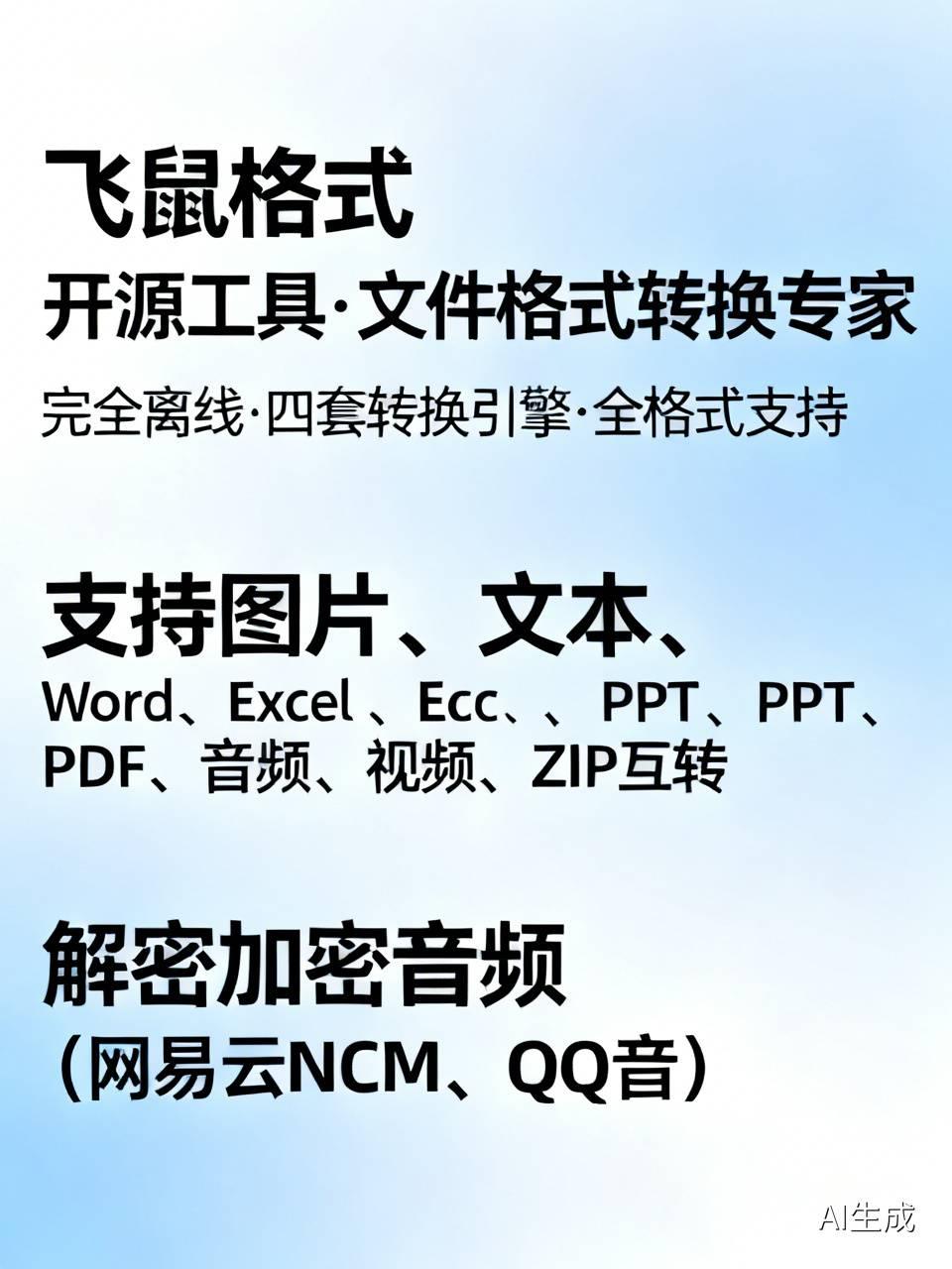 GitHub上有个叫飞鼠格式的开源工具，一周多时间就涨到3000星标，专治各种文