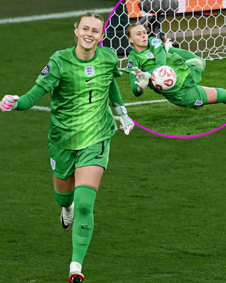 欧洲杯决赛扑点+MVP！英格兰门将汉普顿天生患斜视，深度感知缺陷女足欧洲杯决赛，