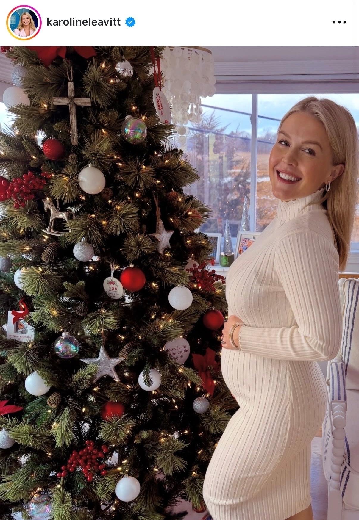 28岁的美国白宫新闻秘书莱维特在圣诞节宣布怀孕，其60岁的丈夫将与她共同迎接明年