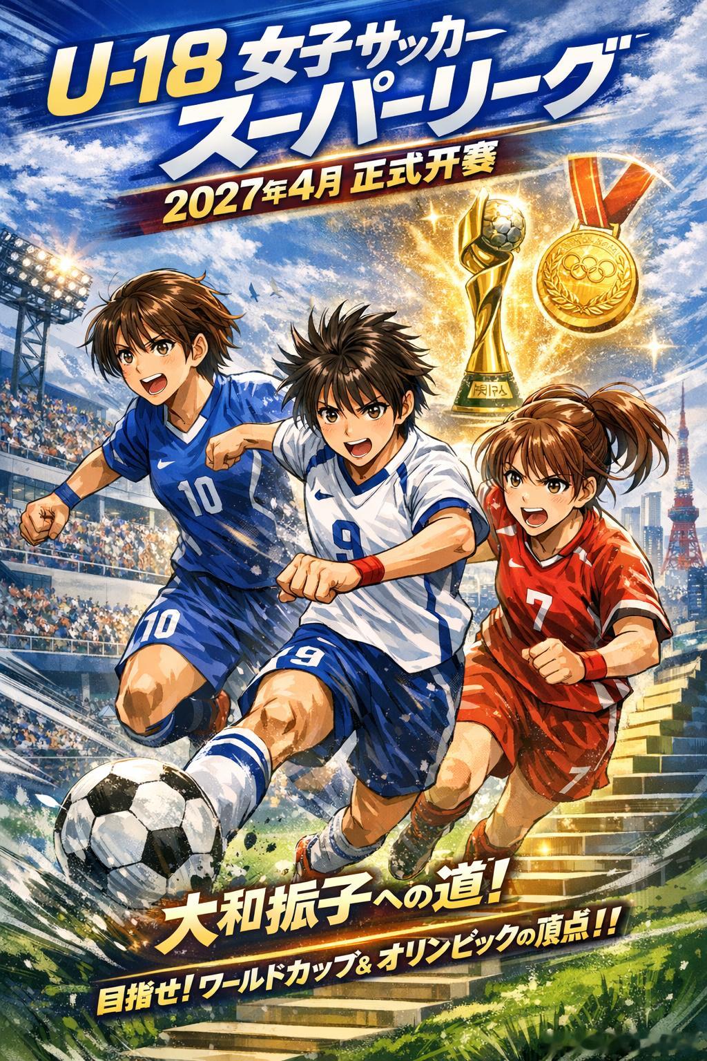 NadeshikoJapanU-18女子足球超级联赛正式确定创设，将于2027年