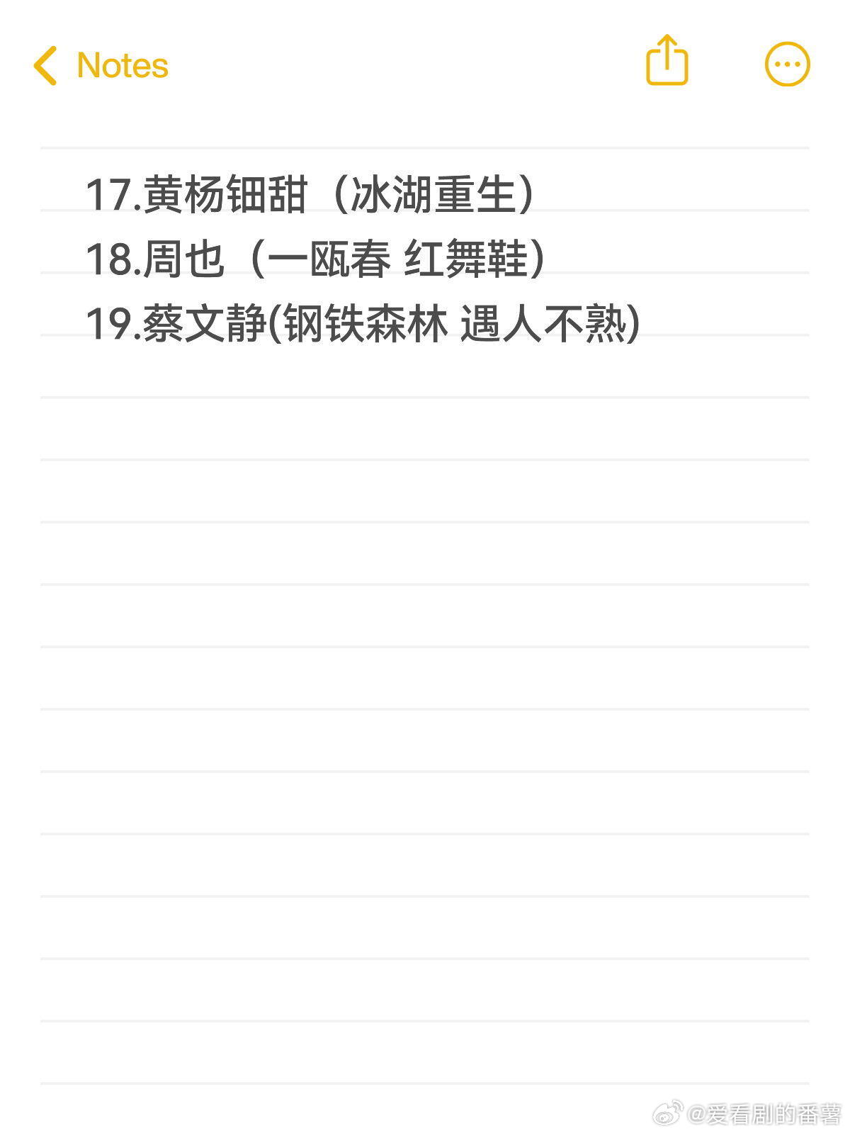 女演员待播剧女演员待播剧：1.田曦薇（嫁金钗 天才女友）2.王楚然（这一秒过火 