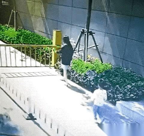 铁门嗡嗡地往上升，一个小男孩的脚，却慢慢离了地。
他脖子死死卡在栅栏缝里，整个身