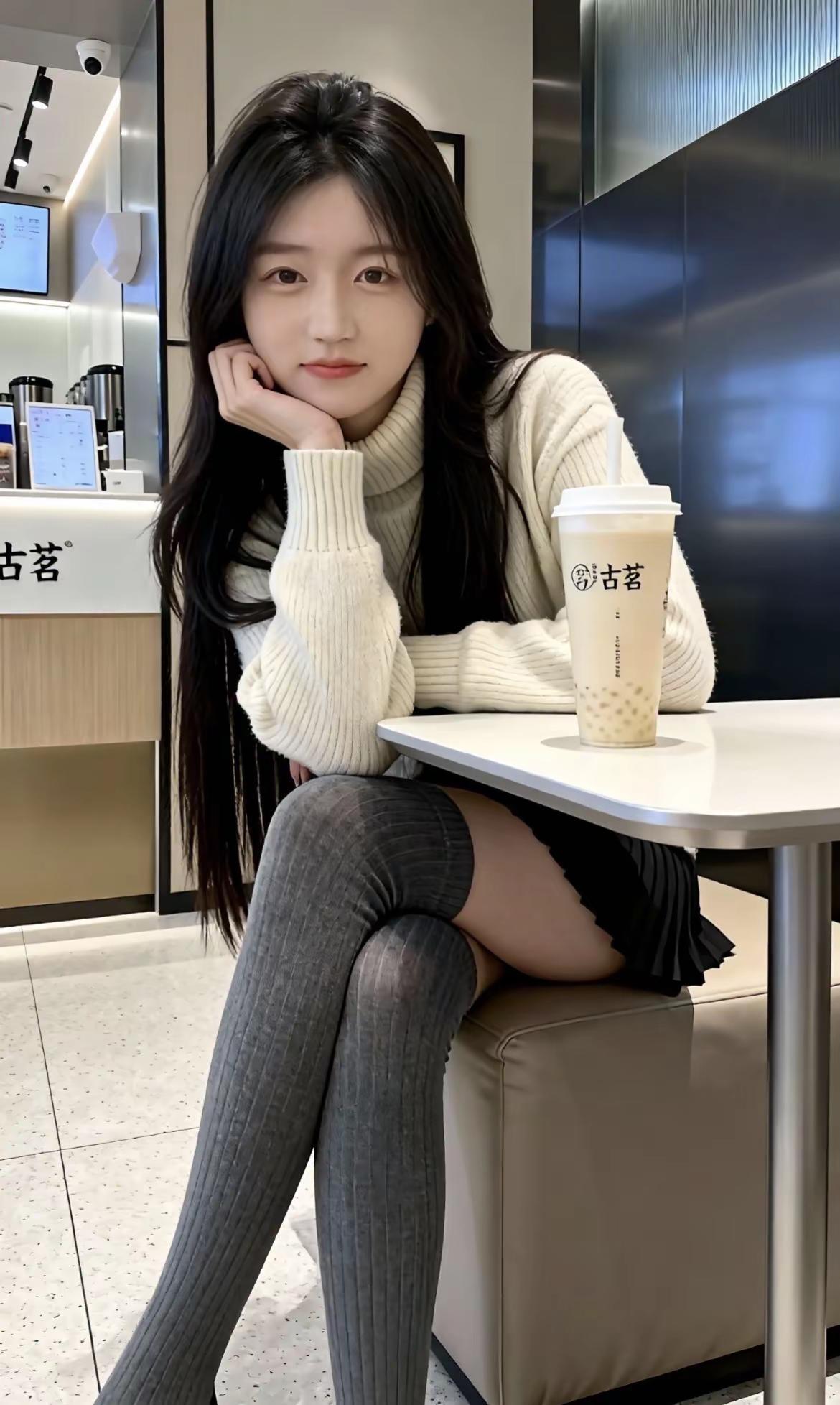 又到奶茶续命时间🥱。打卡一个新look 今日分享 今日穿搭look