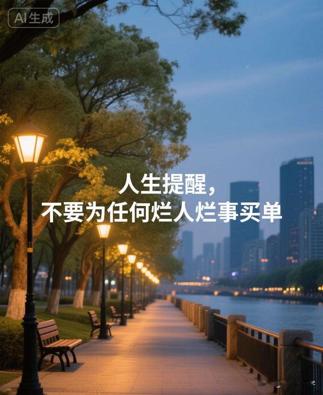 人生提醒，不要为任何烂人烂事买单

《菜根谭》有言：“处世让一步为高，退步即进步