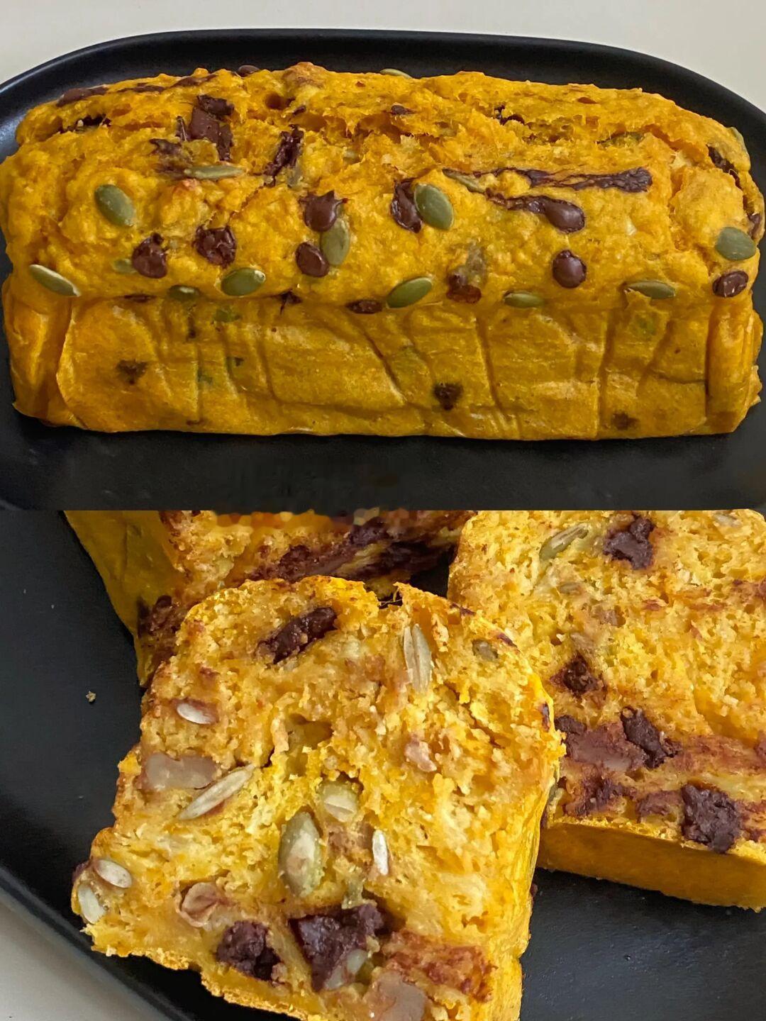 无糖无油，南瓜香蕉蛋糕🍌只用搅一搅‼️