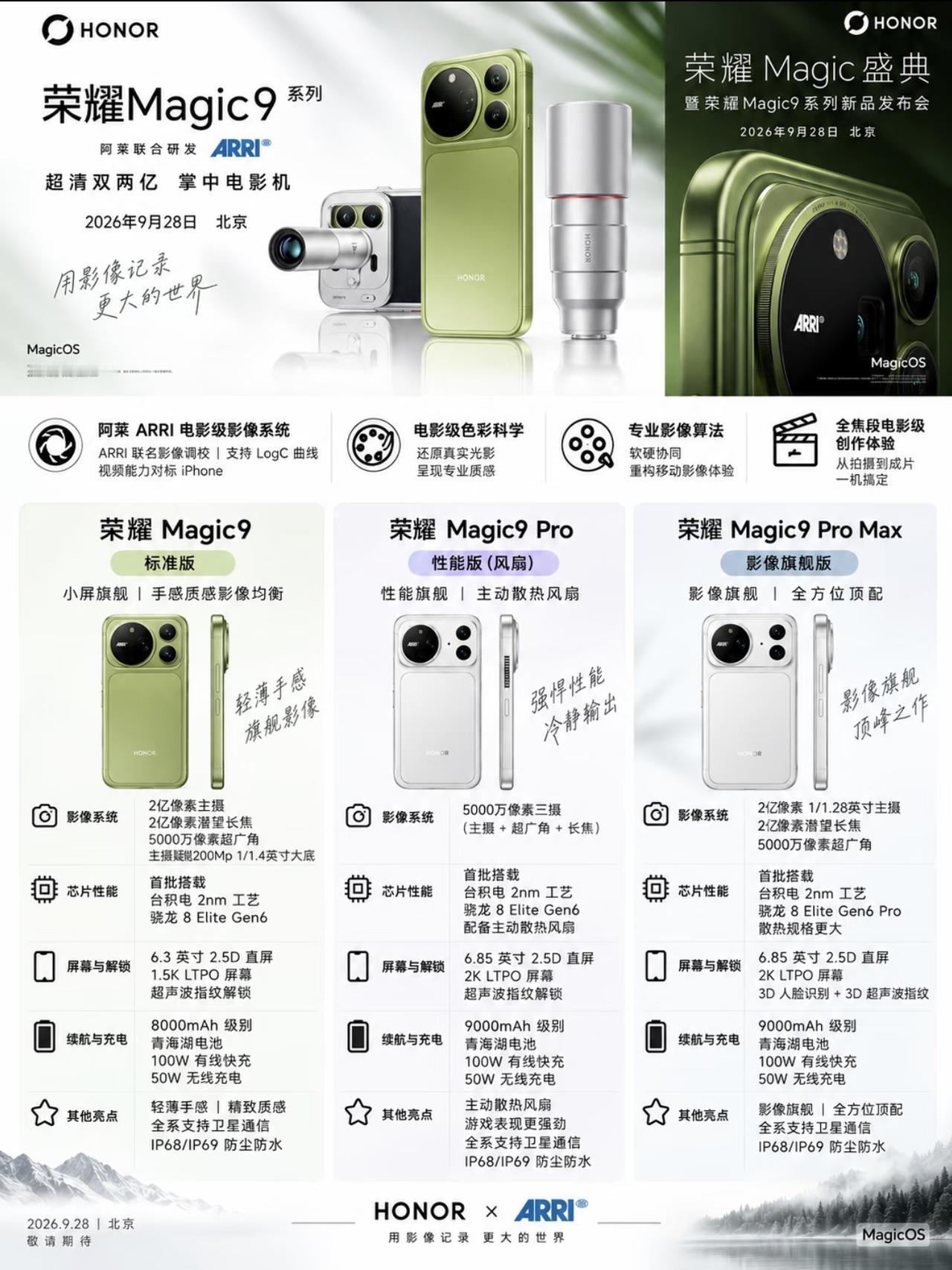📱 荣耀Magic9系列官宣！手机长出“风扇”？这配置太炸裂了🔥

家人们，