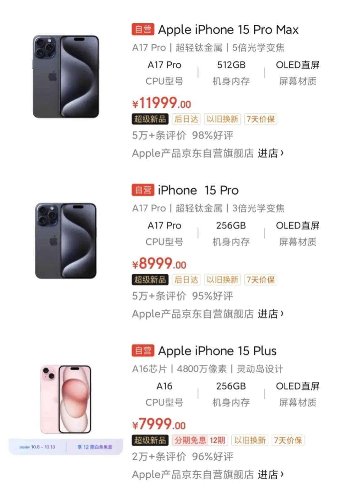 该买苹果的，不会多看一眼安卓
苹果15已卖20万+
苹果15pro已卖10万+
