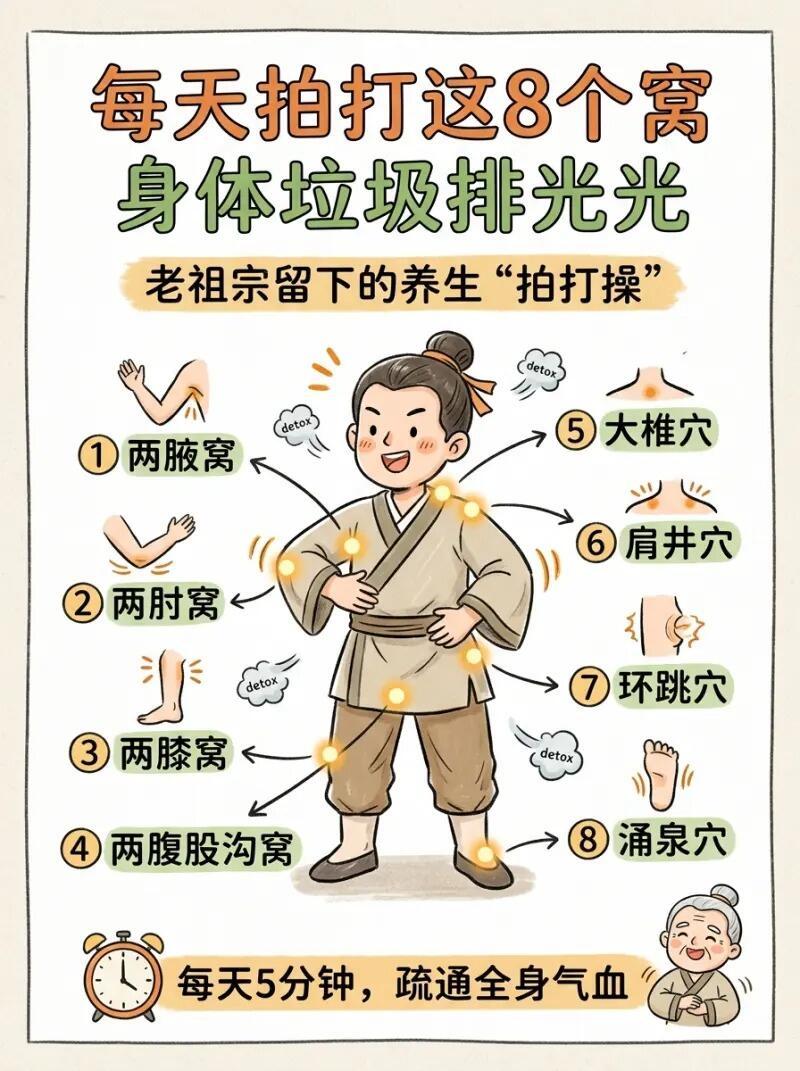 每天5分钟拍八虚，给身体大扫除！国医的精诚力量