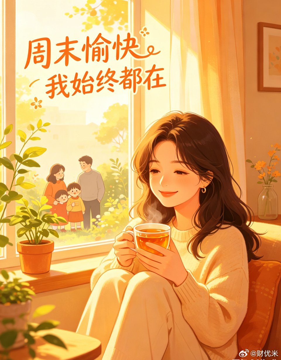 早安各位粉丝☀️周末释怀，看淡涨跌平安喜乐，便是最大财富风雨同行，我始终都在 