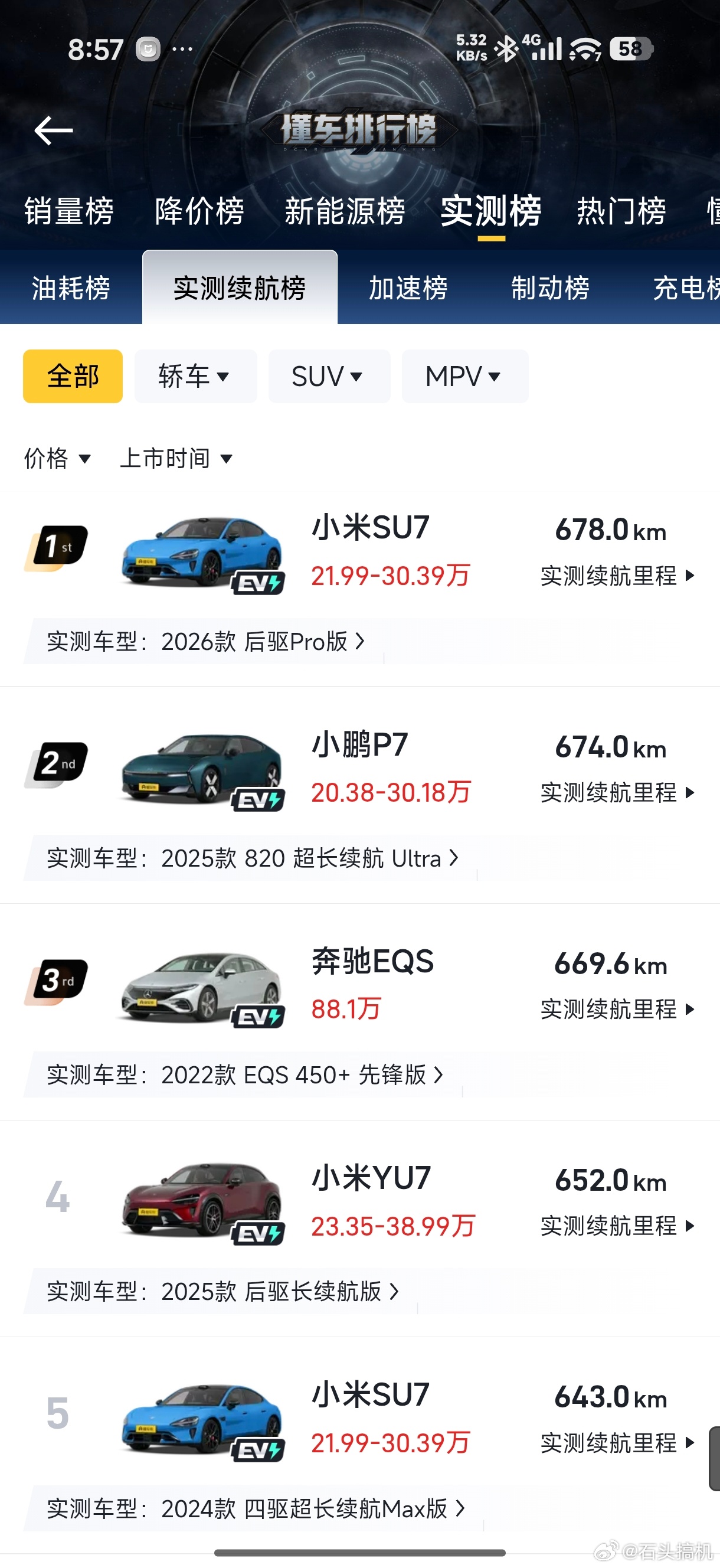 小米SU7经过多次的超长时间测试，包括雷总的1300公里只充一次电，胖哥的140