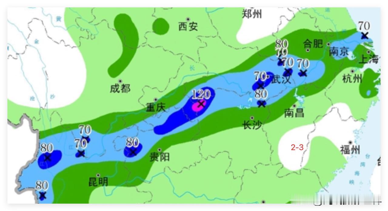 高能预警！7月2日到5日，连续几天，长江流域，都是大范围降雨，局部暴雨，大暴雨…