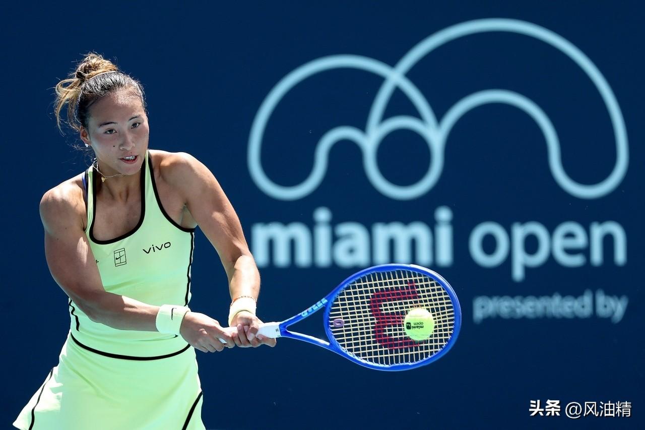 北京时间3月24日凌晨，WTA1000迈阿密站女单第四轮，郑钦文以3-6、4-6