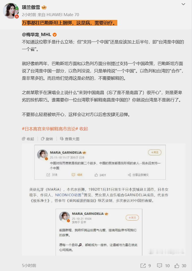 没华龙万事都往巴勒斯坦上捆绑，这是病，需要治疗。