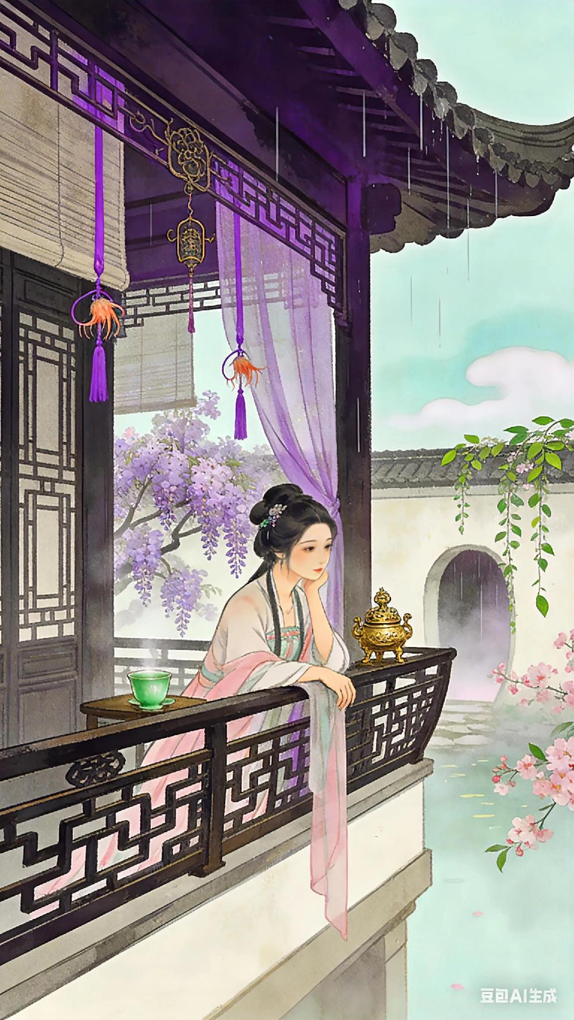 《双调水仙子、刘庭信。
虾须帘控紫铜钩，
凤髓茶"闲碧玉瓯，
龙涎香冷泥金兽。