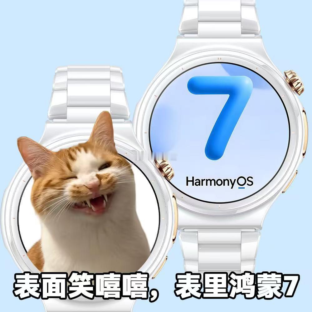 首款搭载鸿蒙7手表正式发布华为WATCH6系列实力拉满，陶瓷表壳搭配18K真金点