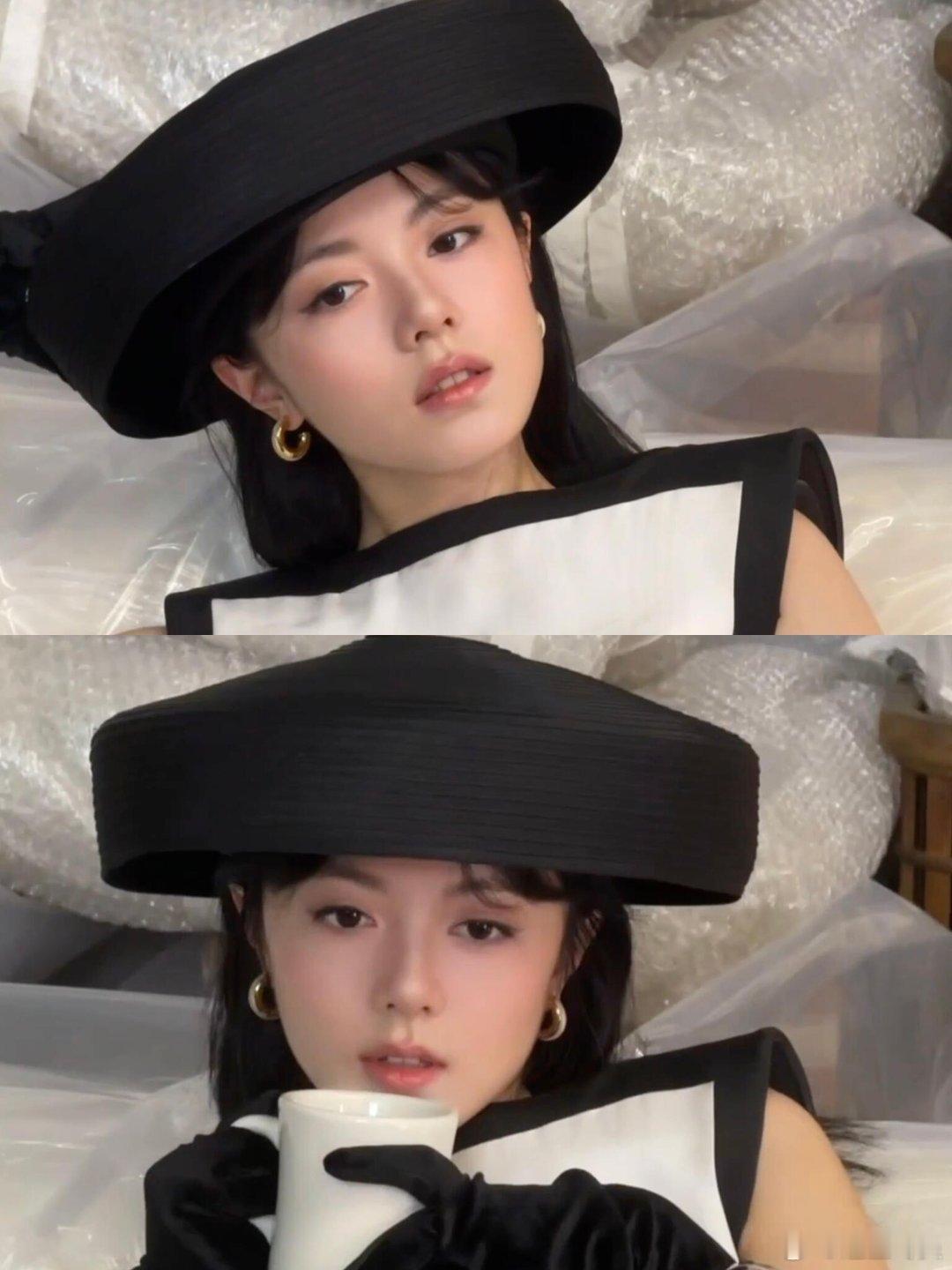 天惹！麦麦这图。。。太美了！风格多样脸也超美，皮肤白白嫩嫩的饱满又没瑕疵，太羡慕