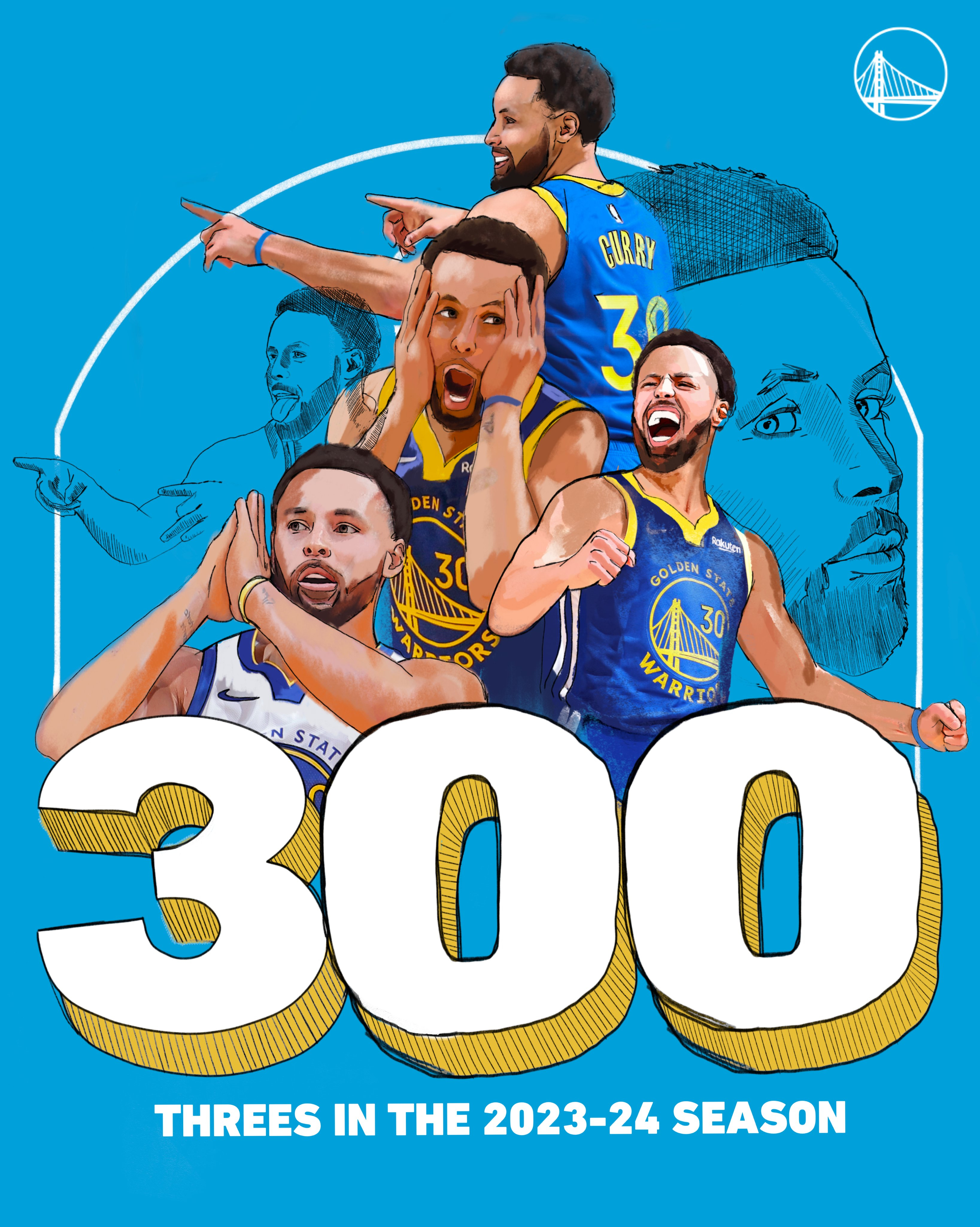 绝无仅有！！！库里第五个赛季命中300+三分[热卖][热卖]#金州勇士[超话]#