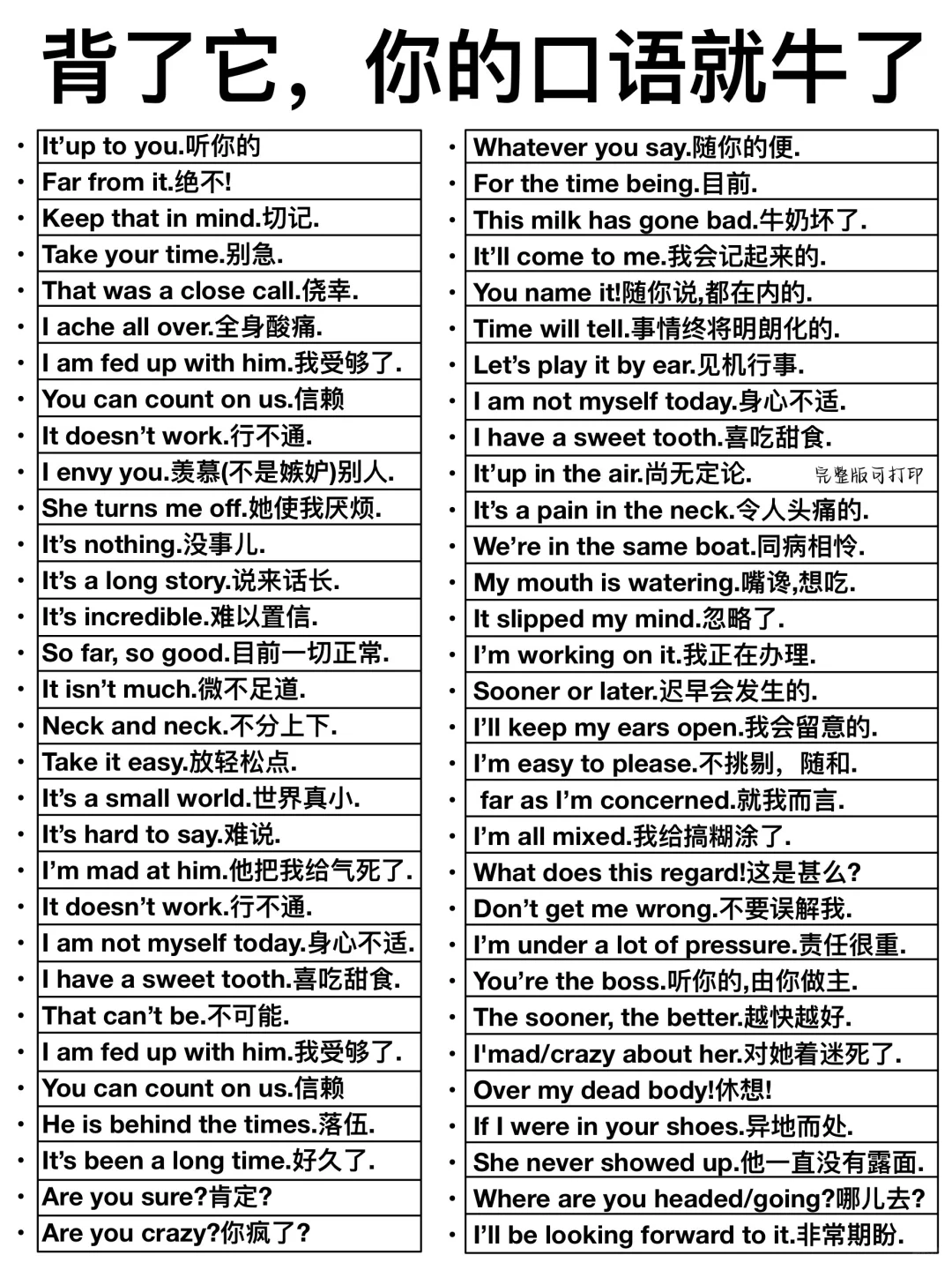 超地道口语❗️背完这1000句！和老外轻松交流！