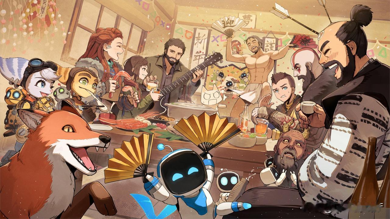 PlayStation日本官方在推特分享新年新贺图，并表示，2024年将继续努力