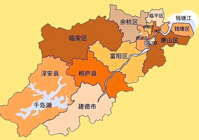 杭州的区划老实说，主要问题是老城区面积偏小，后面改的区基本形同巨无霸。虽然富阳临