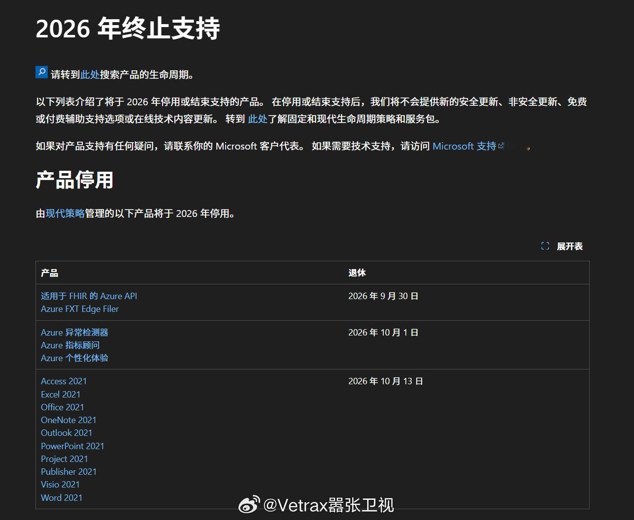 微软前段时间官宣了将会在今年 10 月 13 日停止对 Office 2021 