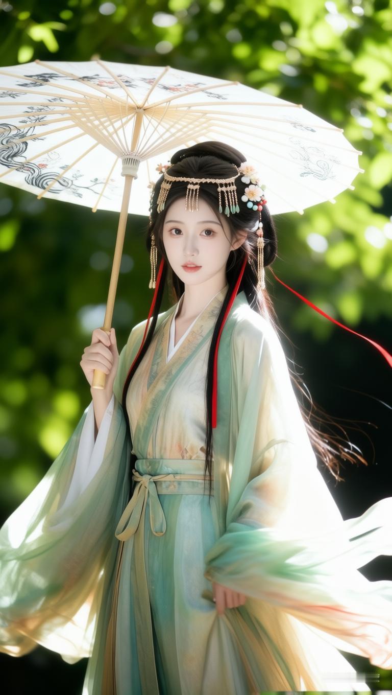 今天必须来分享一组超美的甜美小姐姐随手拍！画面里是一位古典美女撑伞漫步，古风韵味