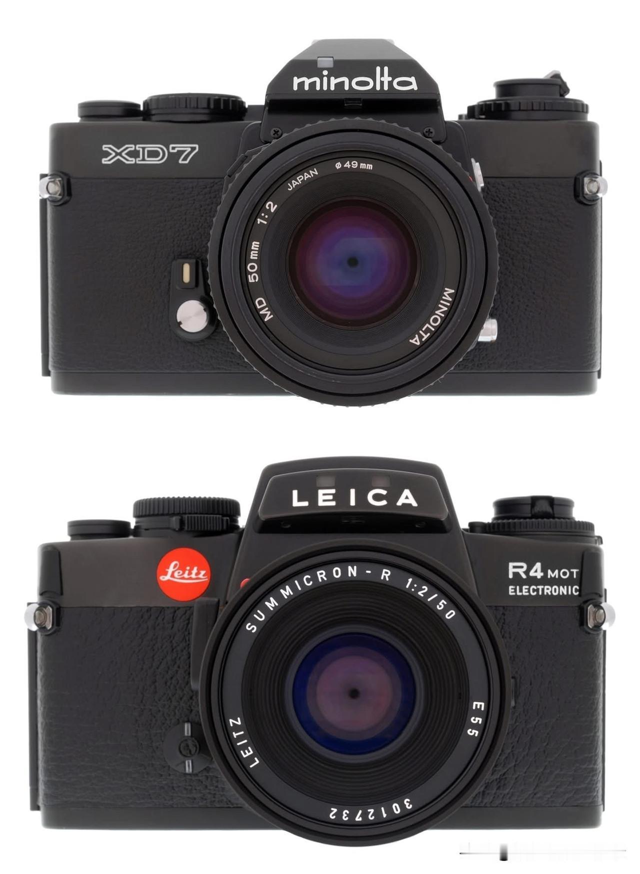 有些血缘关系是Leica R4和Minolta XD7。


Leica R4 