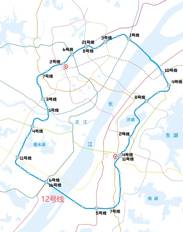 武汉地铁12号线全长 59.9公里，不仅是目前国内最长的城市地铁环线，同时也确实