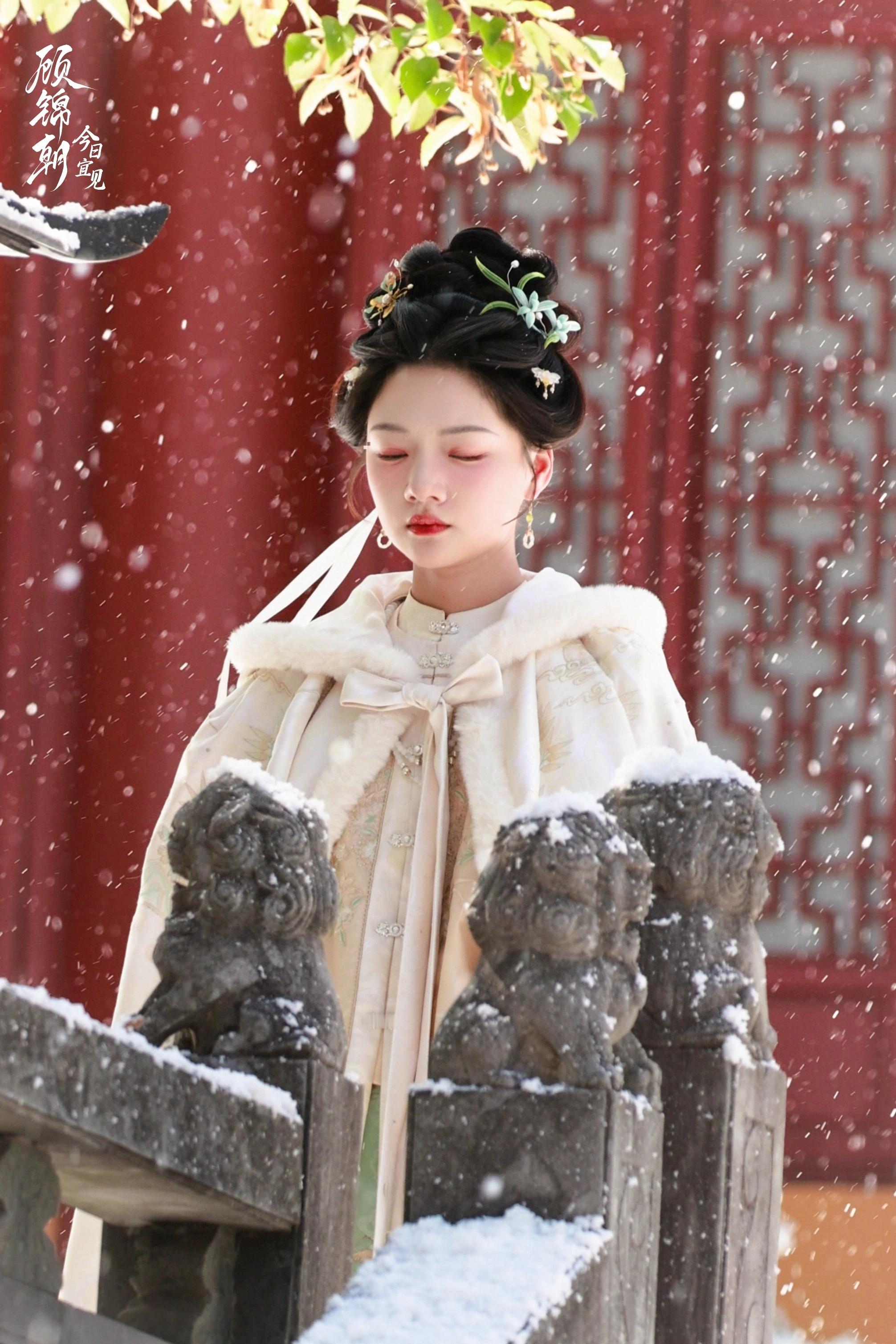 新造型任敏 《良陈美锦》白衣+斗篷 下雪❄️❄️❄️ ​​​