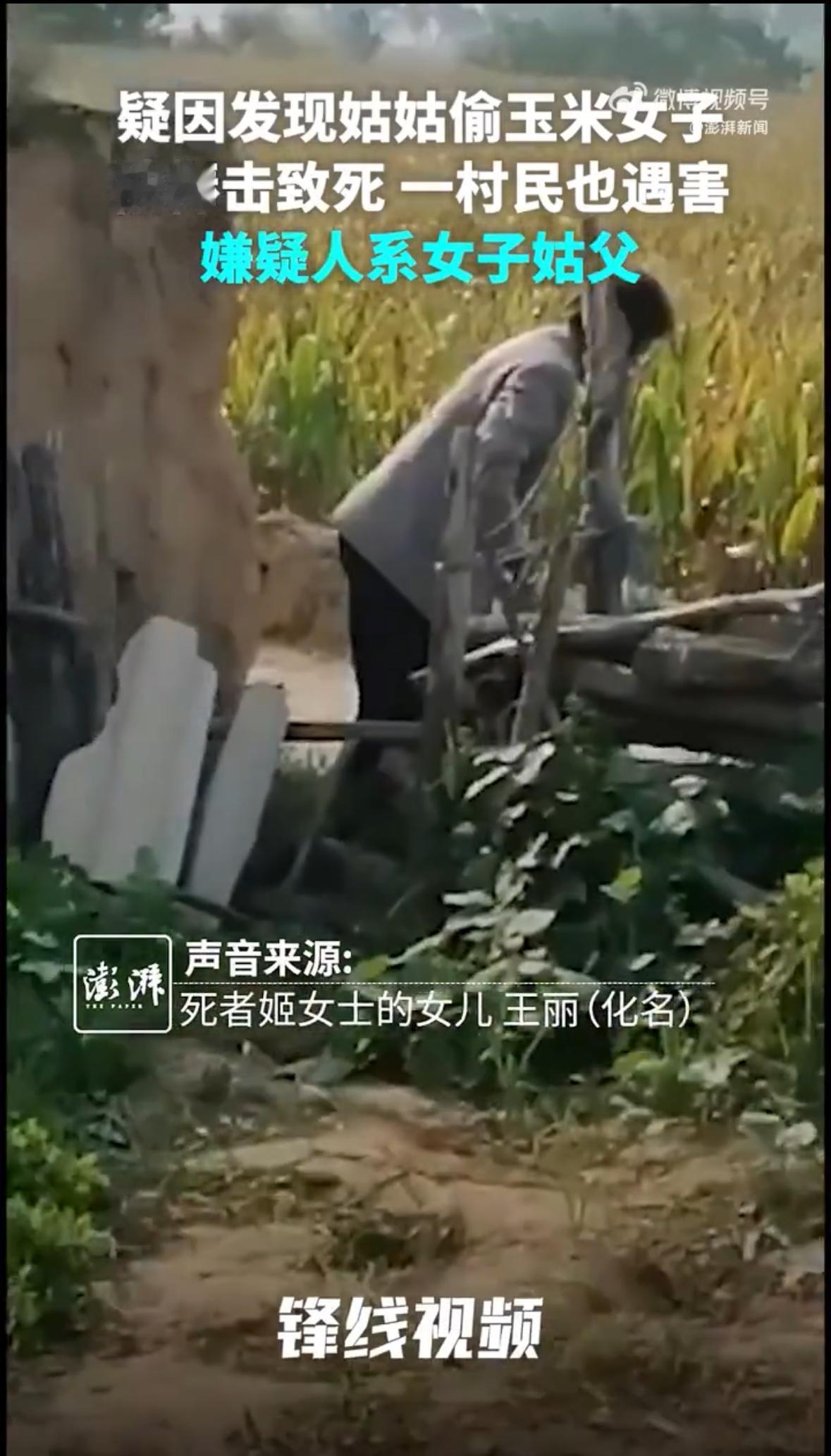 一桩因偷玉米引发的血案，在陕西榆林撕碎了两个家庭的平静。

当地一名女子发现姑姑