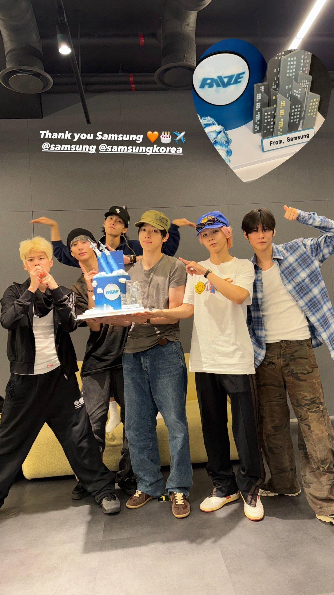 260616 官方IG StoryThank you Samsung🧡🎂✈️