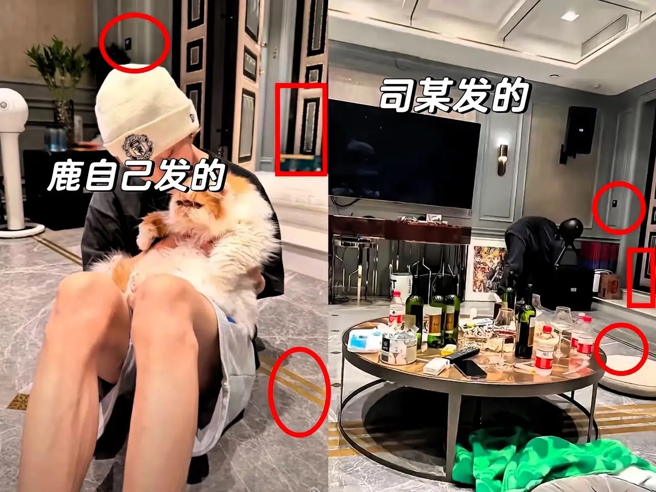 司晓迪说的话真假我不确定但是，我发现了她发出来的图片跟鹿晗的家有3处重合的地方。