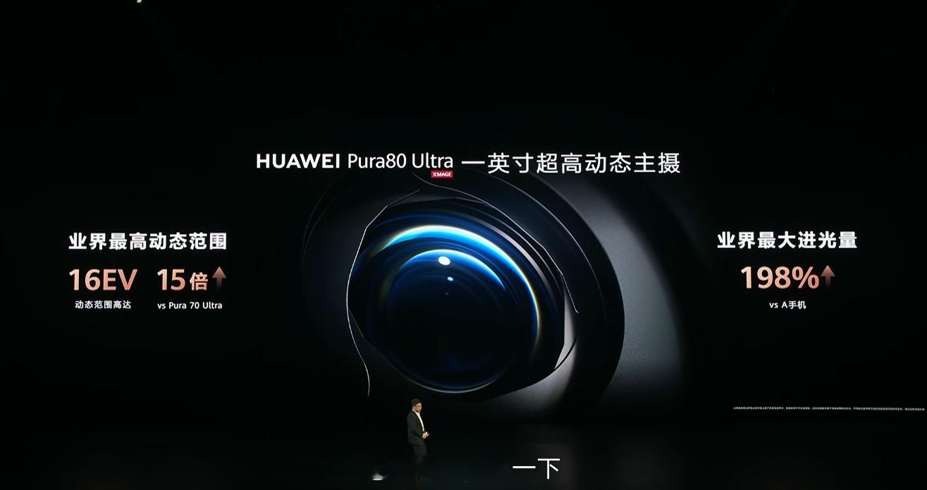 华为发布会 华为Pura80 Ultra主摄是与Pro＋一样的一英寸超高动态主摄